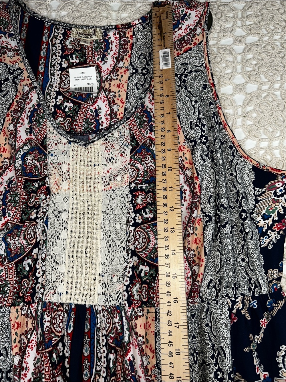 NWT One World Live & Let Live Womens Boho Sleeveless Dress Size XXL flower print - Picture 15 of 15